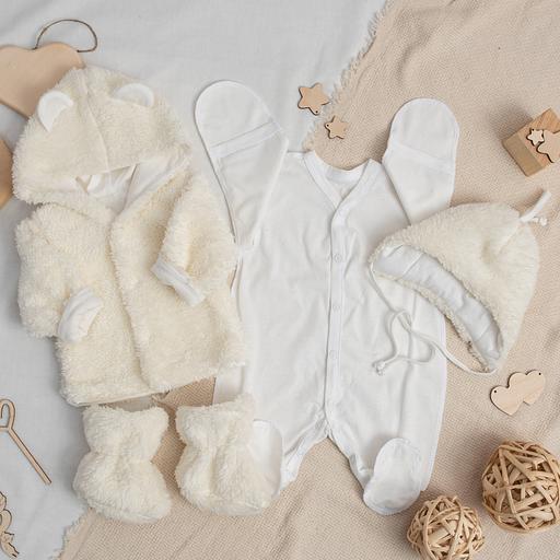 №343 Комплект на выписку «Baby Bear» молочный ОПТ фото 3