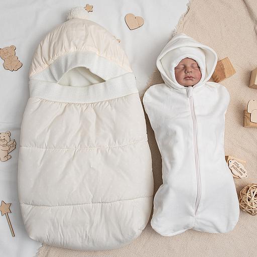 №11-170 Конверт прогулочный «Дутик», молочный ОПТ фото 1