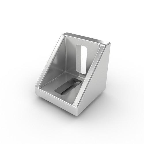 Угол соединительный 45x45 с фиксатором паз 10 фото 1