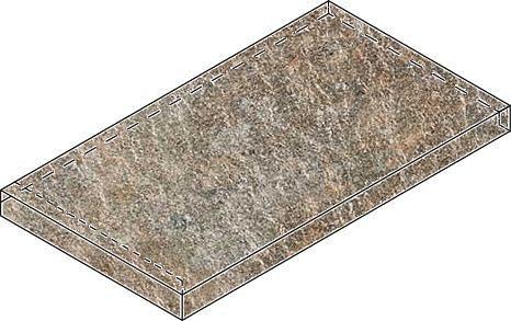 Ступень Italon District X2 угловая левая Эмеральд 60х33 фото 1