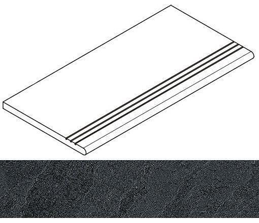 Ступень Italon Materia X2 закругленная Грип Titanio 30х60 фото 1