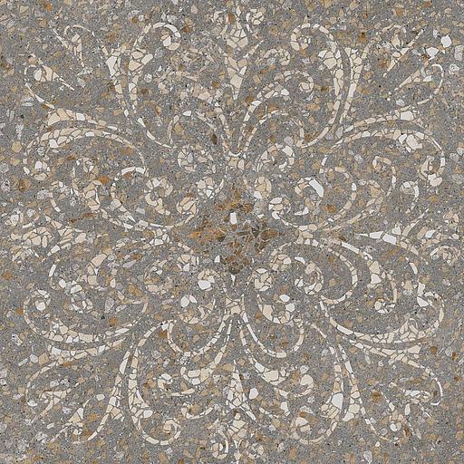 Керамогранит Kerama Marazzi Терраццо коричневый декорированный обрезной фото 1