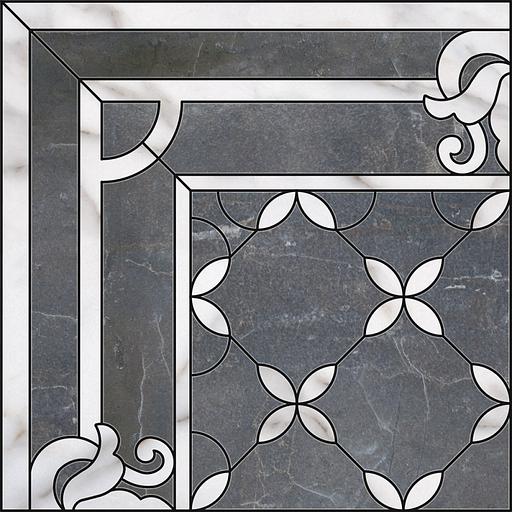 Декор Kerama Marazzi Виндзор 1/4 розона 60х60 фото 1