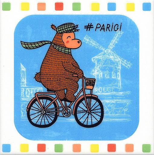 Декор Kerama Marazzi Большое путешествие Велосипед фото 1