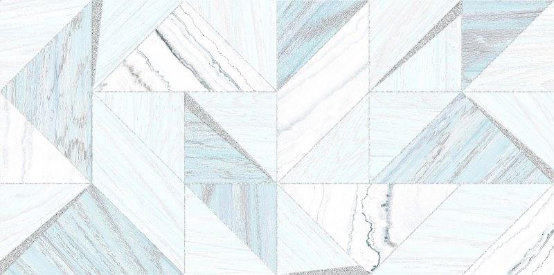 Декор Alma Ceramica North 249x500 голубой Глянцевый фото 1