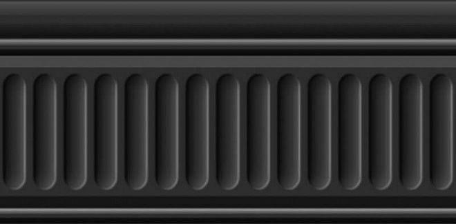 Бордюр Kerama Marazzi Бланше черный структурированный фото 1