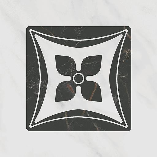 Декор Kerama Marazzi Келуш 2 грань черно-белый 98x98 фото 1