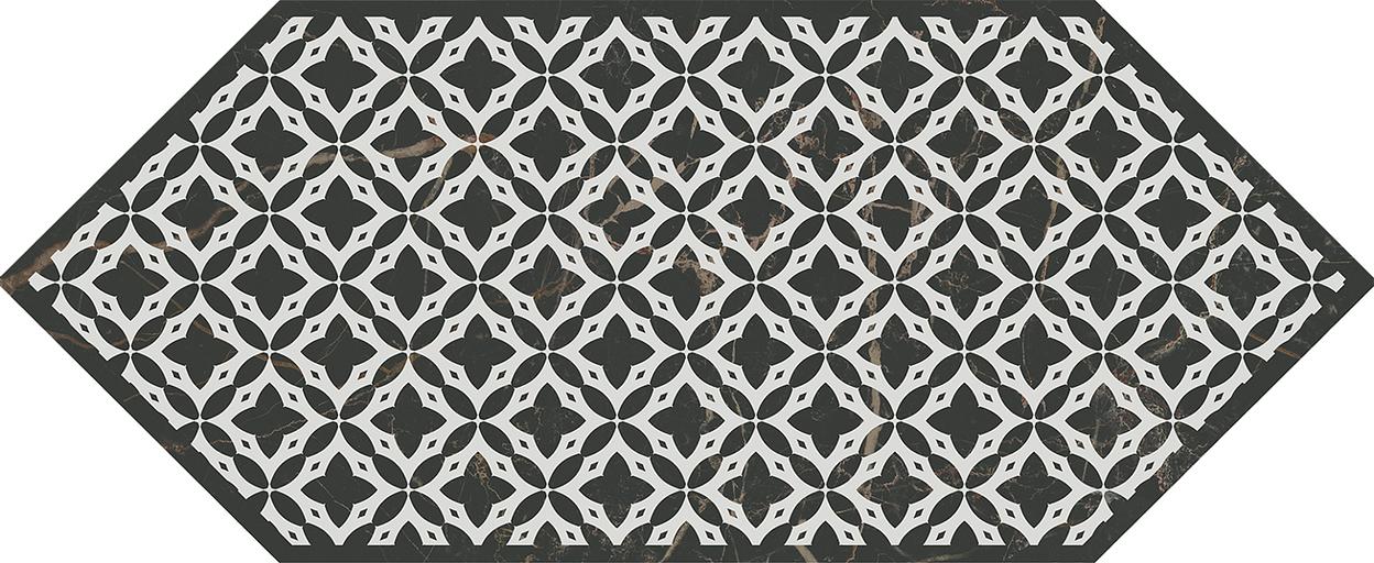 Декор Kerama Marazzi Келуш 1 черно-белый 140x340 фото 1