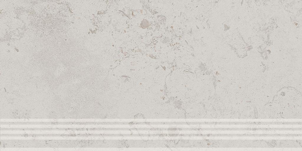 Ступень Kerama Marazzi Про Лаймстоун серый светлый натуральный обрезной 300x600 фото 1