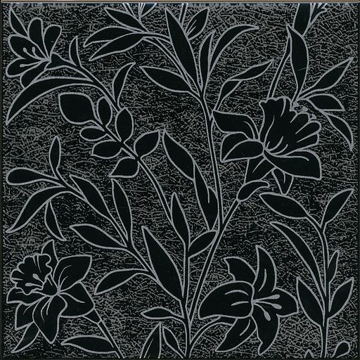 Декор Kerama Marazzi Барберино черный глянцевый 4 200x200 фото 1