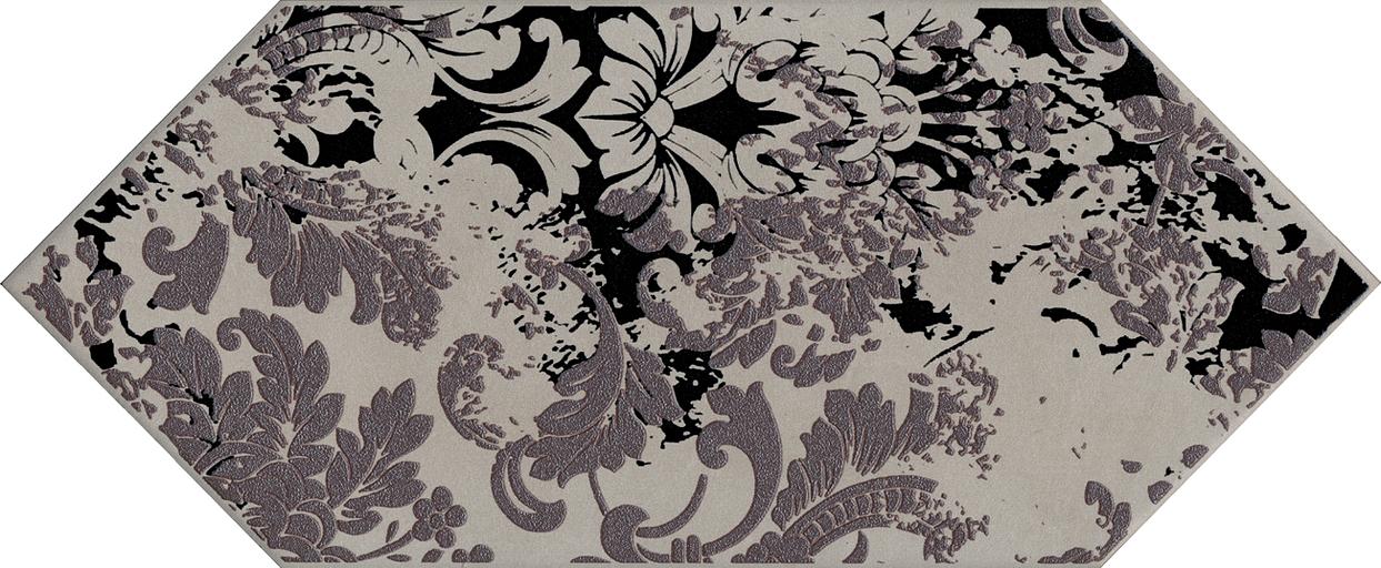 Декор Kerama Marazzi Каламита 1 серый 140x340 фото 1