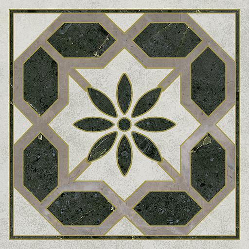 Декор Kerama Marazzi Серенада Вставка 3 лаппатированный обрезной 72x72 фото 1