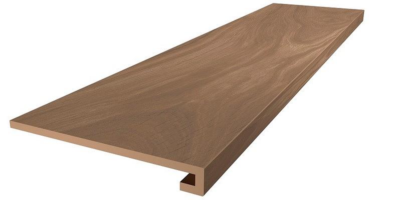 Ступень клееная Kerama Marazzi Монтиони коричневый матовый обрезной 330x1195 фото 1
