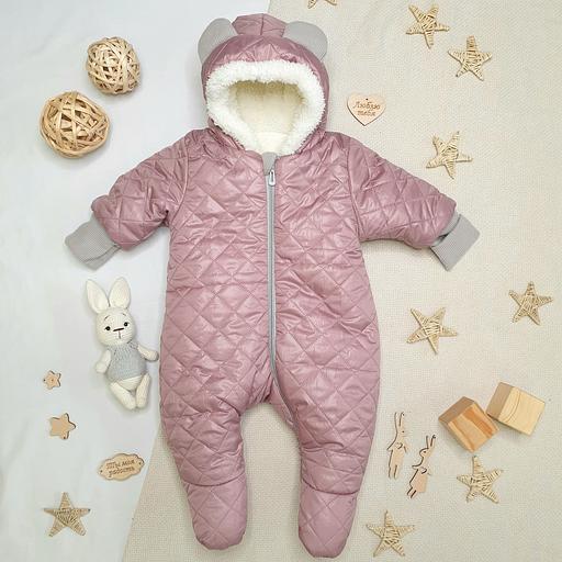 № 11-410 Комбинезон детский прогулочный "Еврозима", бежевый, ОПТ фото 3