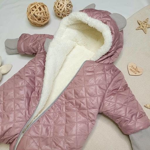 № 11-410 Комбинезон детский прогулочный "Еврозима", бежевый, ОПТ фото 5