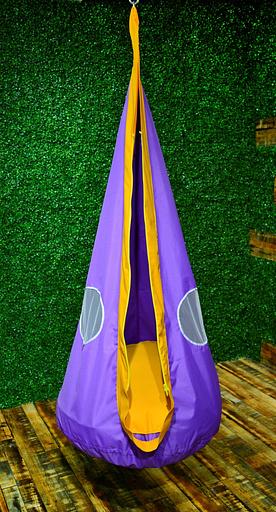 Качели «Кокон» - Фиолетовый-желтый фото 1