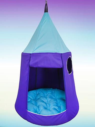 Подвесной домик - фиолетовый и бирюзовый фото 1