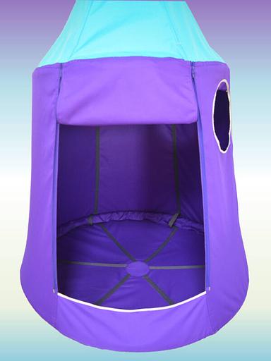 Подвесной домик - фиолетовый и бирюзовый фото 4