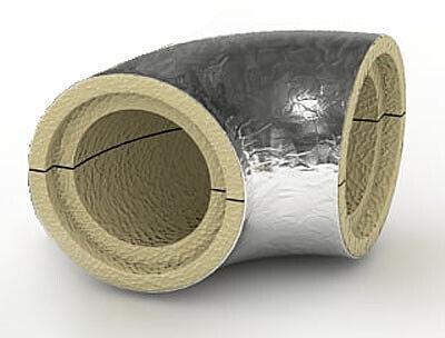 Скорлупы ППУ для отводов 219/40 мм фольгированные фото 1