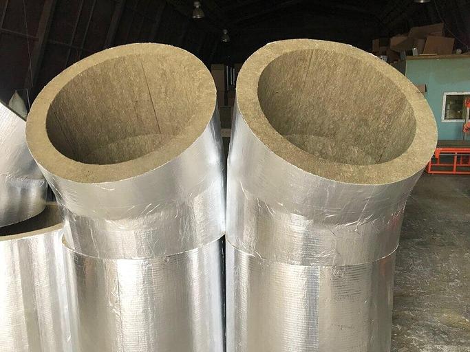 Цилиндры минераловатные 45/50 мм кашированные алюминиевой фольгой LINEWOOL фото 2