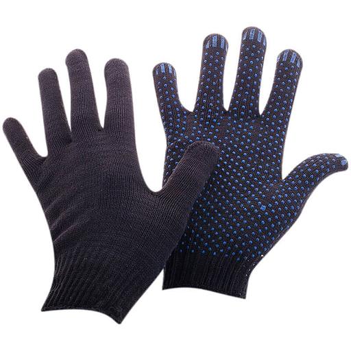 Перчатки ХБ с ПВХ 10-класс, черные фото 1