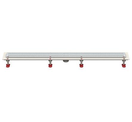 Трап линейный (душевой лоток) ТП-50.1В-900 с рамкой из нержавеющей стали, с фото 1
