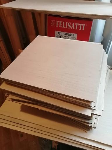 Фанера для лазерной резки, сорт 2/2, 3 мм, 300х300 мм фото 2