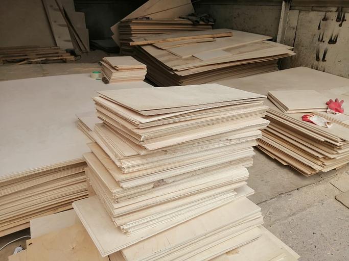 Фанера для лазерной резки, сорт 2/2, 4 мм, 400х400 мм фото 4