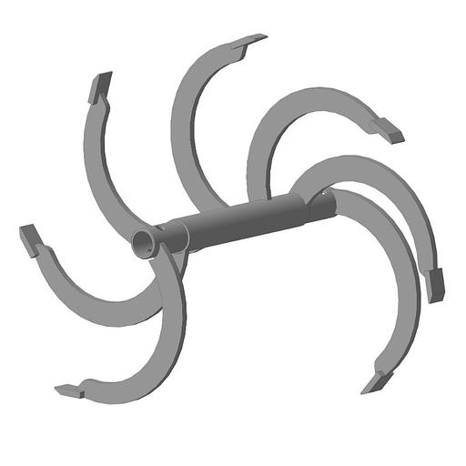 Фреза спиральная 7 зубов, 32х470х400мм фото 1