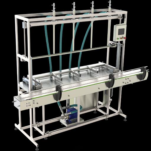 Полуавтомат розлива жидкостей в тару 5,0 – 20,0 л ПР-500В-МГ (весовой, 4 головы, с опусканием, со смещением) фото 3