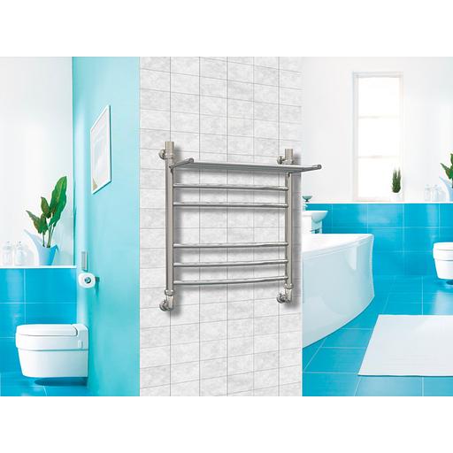 Полотенцесушитель водяной Роснерж Дуга L104110 60x50 с полкой групповой фото 3