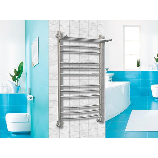 Полотенцесушитель водяной Роснерж Дуга L104110 100x50 с полкой групповой фото 2