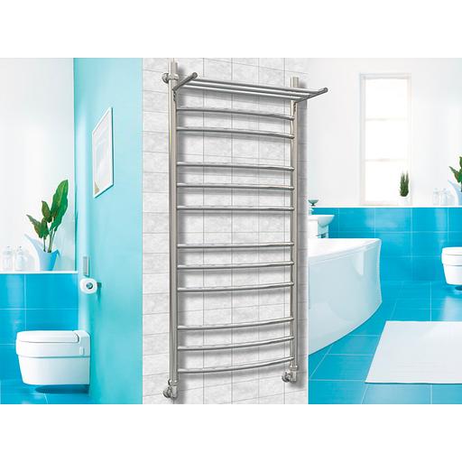 Полотенцесушитель водяной Роснерж Дуга L104110 120x60 с полкой групповой фото 3