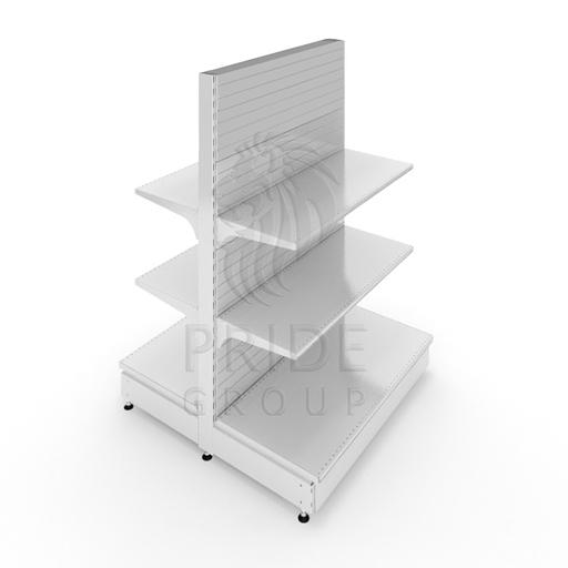 Стеллаж островной торговый 665x1080x1550 3 полки фото 1