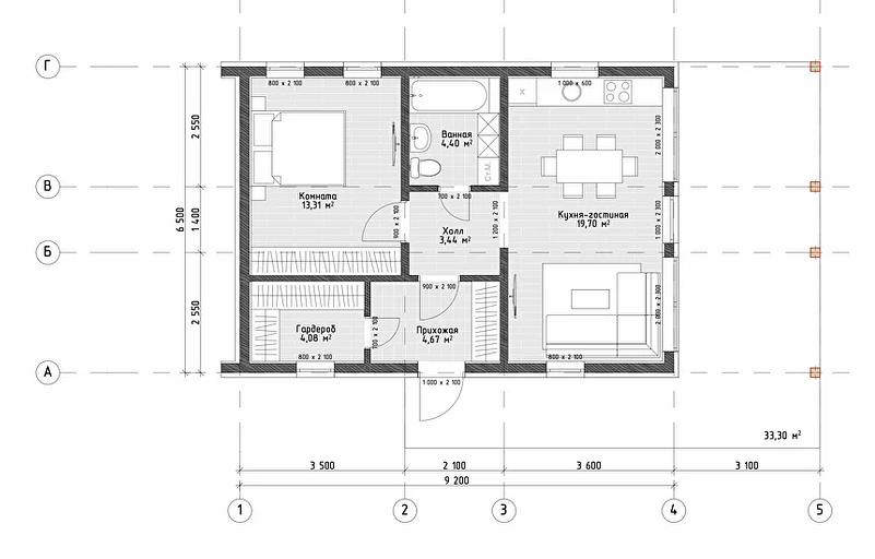 Строительство каркасного дома по проекту «Оля» фото 7