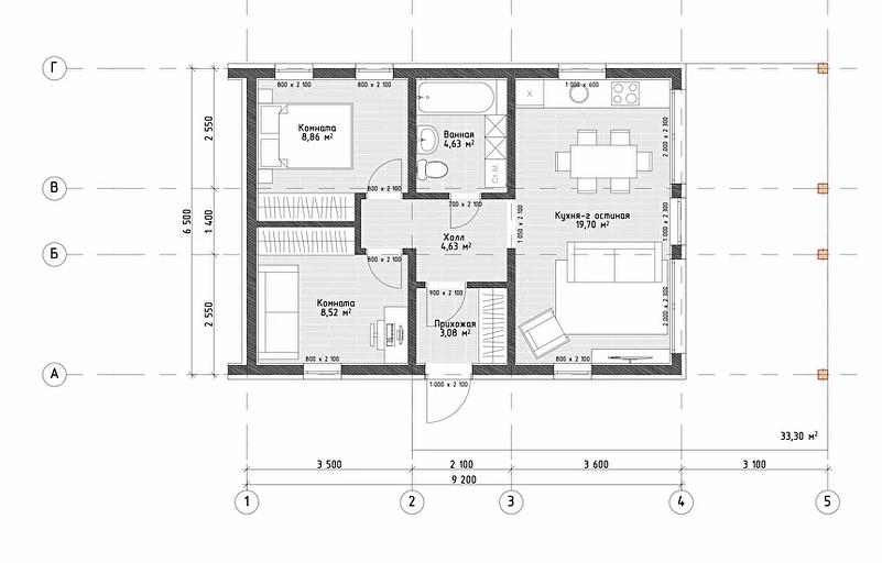 Строительство каркасного дома по проекту «Оля» фото 8