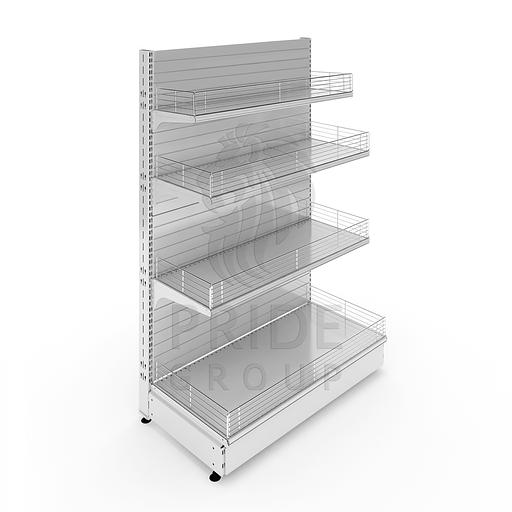 Стеллаж торговый пристенный 1250 1250x500x1550 4 полки фото 1