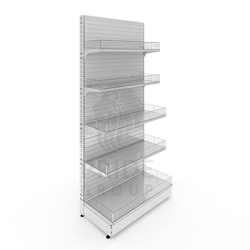 Стеллаж торговый пристенный 1330x600x2250 5 полок фото 1