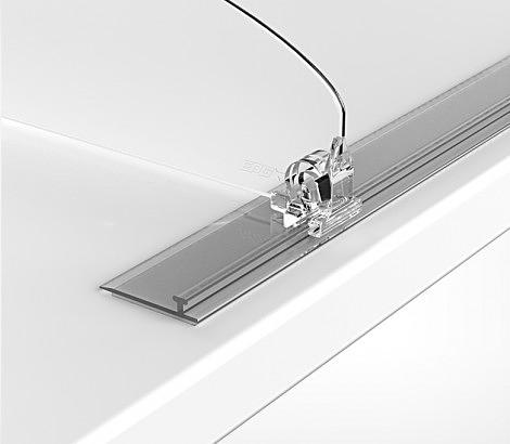 Т-профиль пластиковый для крепления разделителей на полке со вспененным скотчем T-RAIL30 длина 1250 мм фото 1