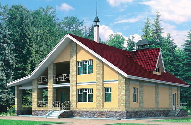 Проект каркасного дома «КД-70-07» под ключ фото 1