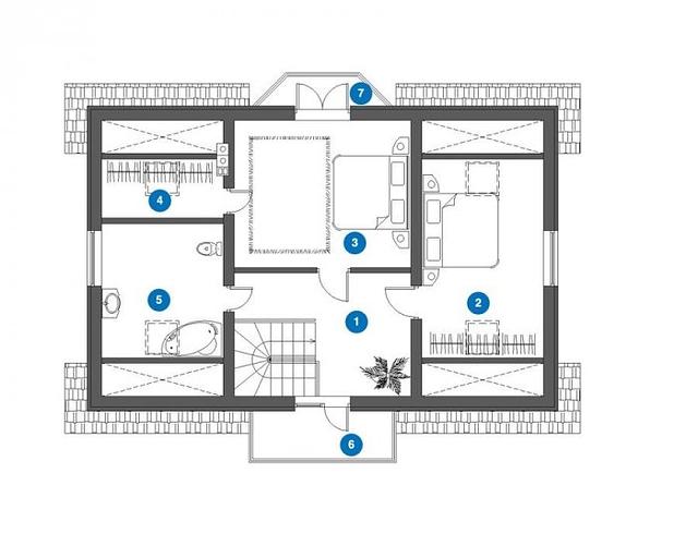 Проект каркасного дома «КД-154-12» под ключ фото 3