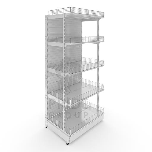 Торговый стеллаж с дополнительной стойкой 1250x700x2600 фото 1