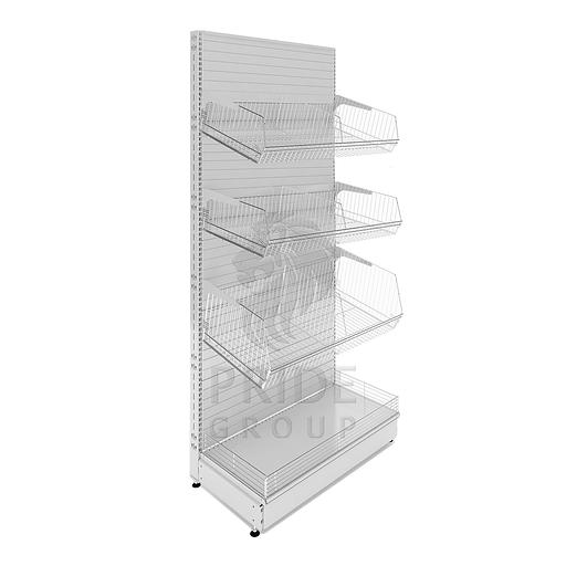 Стеллаж фруктовый 1330x500x2250 3 корзины фото 1