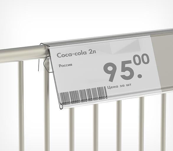 Ценникодержатель для металлических корзин KE39 длина 1000 мм фото 1