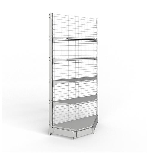 Стеллаж сетчатый угла внутреннего 1000*500*2250 5 полок фото 1