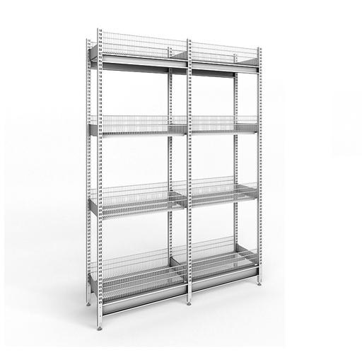 Стеллаж шести опорный 1330*400*1950 4 полки фото 1