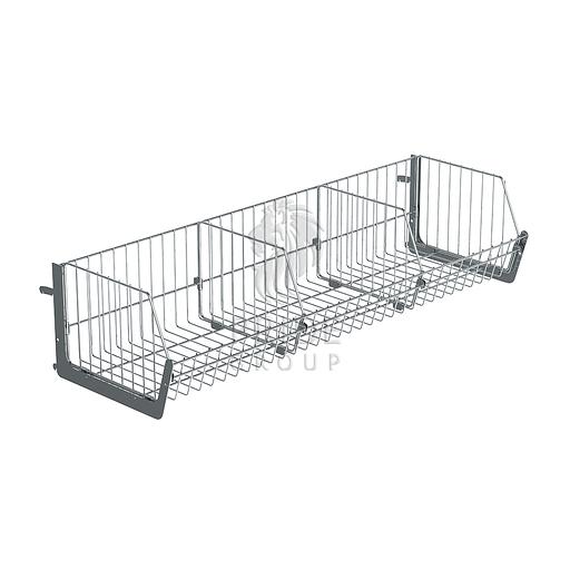 Корзина сетчатая навесная 1000х300 мм h 200 мм Цинк фото 1