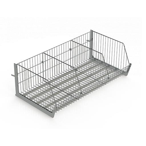 Корзина сетчатая навесная усиленная 665х600 мм h 300 мм RAL фото 1