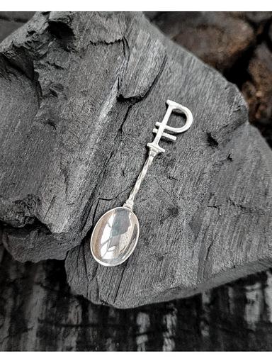 Подарок сувенир ложка загребушка «Рубль» в кошелек серебро фото 3