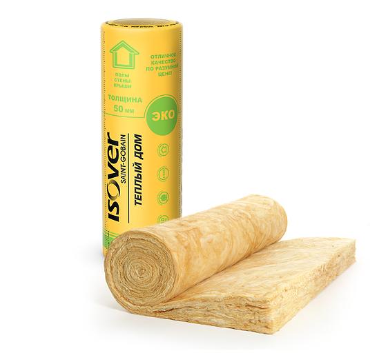 Утеплитель ISOVER Теплый Дом Твин (2 шт) 7000х1220х50 мм (0,854 м3) фото 1